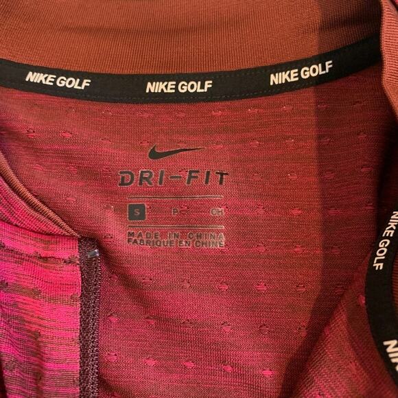 Nike Top Womens S Small Sangria Golf Zonal Cooling Half Zip Long Sleeve Wicking - Picture 7 of 11